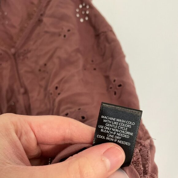 TORRID 1 Plus Size Sophie Eyelet Swing Cami Mauve Pink Lace Trim Summer Tank Top - Picture 10 of 16